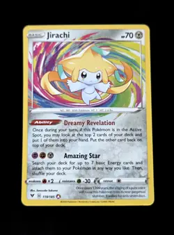 Jirachi 119/185 Swsh04: Vivid Voltage Holo Amazing Rare Pokemon Tcg Sword Shield - Image 1