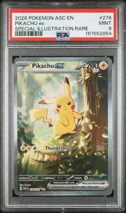 Pikachu EX 276 Special Illustration Rare Ascended Heroes Pokemon PSA 9 - Image 1