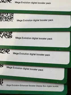 70x Pokemon TCG Online Live Mega Evolution Code Cards ENHANCED BOOSTER BOX TOO - Image 1