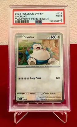 Pokemon TCG - Snorlax Cosmos Holo 122 PSA 9 MINT Pokemon Promo TWM Blister #122 - Image 1