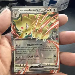 Pokemon TCG Team Rocket’s Persian ex SVP 218 Sv: Destined Rivals NM - Image 1