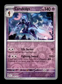Ceruledge 040/091 Rare Paldean Fates Pokemon Reverse Holo Near Mint - Image 1