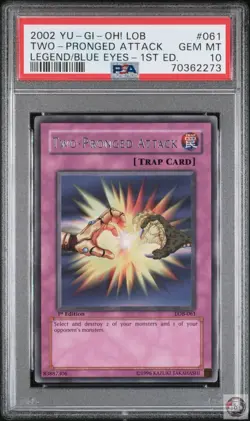 Two-pronged Attack 061-97 1st Edition Yugioh PSA 10 - Image 1