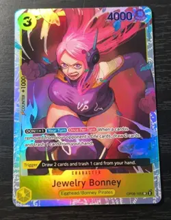 One Piece CCG Jewelry Bonney PRB-02 SR Foil Card OP08-105 NM - Image 1