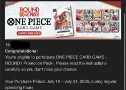 One Piece x Round 1 Collab Promo One (1) Pack FAST SHIP - Image 2