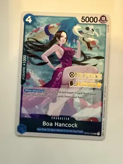 One Piece Card Game - Boa Hancock OP02-059 Gold Stamped Judge Promo Card NM - Image 1