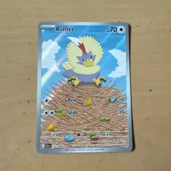 Rufflet 154/086 Illustration Rare Sv: Black Bolt White Flare Pokemon Card - Image 1