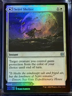 Sejiri Shelter // Sejiri Glacier ZNR 37 Zendikar Rising Magic MTG Card U FOIL NM - Image 1