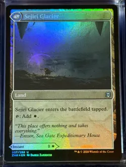 Sejiri Shelter // Sejiri Glacier ZNR 37 Zendikar Rising Magic MTG Card U FOIL NM - Image 2
