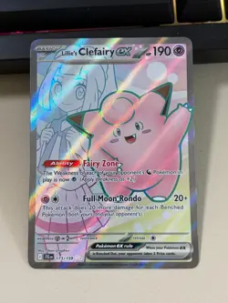 Pokemon TCG Lillie's Clefairy ex 173/159 Journey Together Ultra Rare Card NM - Image 1