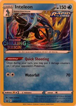 Inteleon - (Prerelease) Holo Promo SWSH: Sword & Shield Promo Cards SWSH113 NM - Image 1