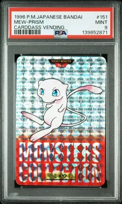 PSA 9 Bandai Pokemon Carddass Card Mew Prism - Image 1