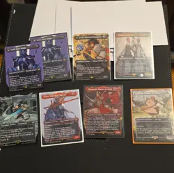 MTG Final Fantasy: Borderless Rare Lot x 8: Stiltzkin, gigamesh, Excalibur II, + - Image 1