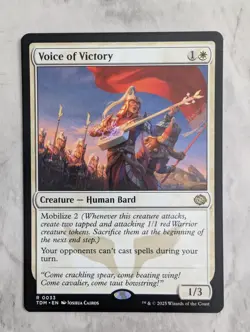 Voice of Victory | MTG TDM Tarkir | Rare Human Bard White EDH | Unplayed NM - Image 1
