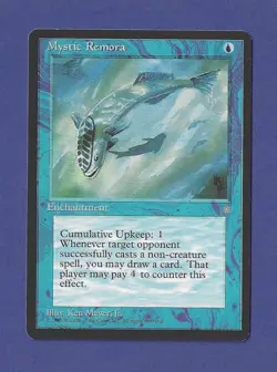 1995 Magic the Gathering - Mystic Remora - Ice Age MTG - Image 1