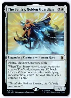 The Sentry, Golden Guardian MSH 35 Magic: The Gathering Foil R NM - Image 1
