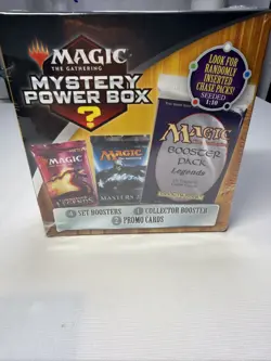 NEW! Magic MYSTERY POWER BOX 4 Booster Packs, 2 Promos, 1 Collector Booster 🔥🔥 728192541452 - Image 1
