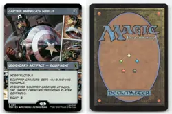 Captain America's Shield (Borderless) 311 Marvel Super Heroes Foil NM/M MTG - Image 3