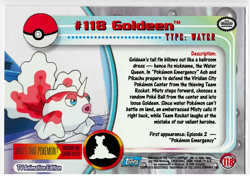 2000 Topps Pokemon TV Animation Edition Series 3 #118 Goldeen - Image 2