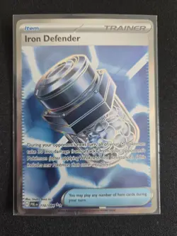 Iron Defender 110/084 ME05: Pitch Black NM Pokemon TCG Ultra Rare - Image 1