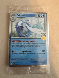 Pokemon TCG Primarina 020/084 ‘What’s Your Favorite’ Promo Barnes & Noble SEALED - Image 1