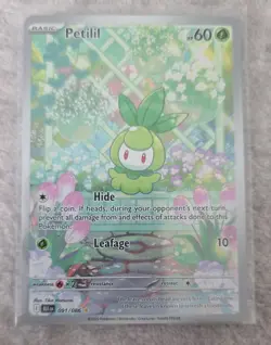 Pokemon Petilil Full Art Holo Basic Plant Card SV 091/086 English 2023 - Image 1