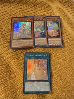 VERNUSYLPH BUNDLE MIXED CARD LOT OF 4 flourishing hills yugioh 1st edition ultra - Image 1