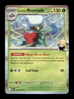 Cynthia's Roserade 008/182 Rare Destined Rivals Pokemon Holo Near Mint - Image 1