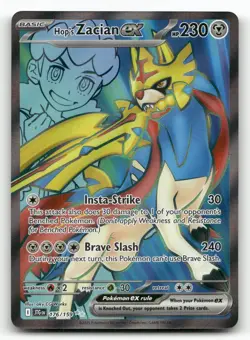Hop's Zacian ex 176/159 Journey Together Pokemon Holo NM Ultra Rare - Image 1