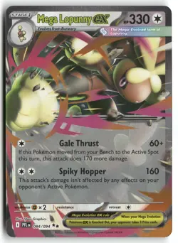 Mega Lopunny ex 084/094 Double Rare Phantasmal Flames Pokemon Holo Near Mint - Image 1