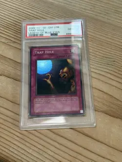 2002 YU-GI-OH! LOB-LEGEND OF BLUE EYES WHITE DRAGON 1.5 Print TRAP HOLE PSA 10 - Image 2