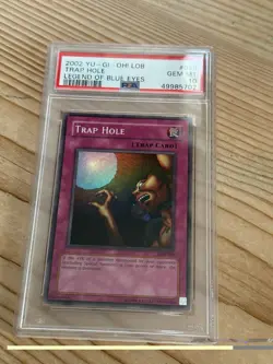 2002 YU-GI-OH! LOB-LEGEND OF BLUE EYES WHITE DRAGON 1.5 Print TRAP HOLE PSA 10 - Image 4