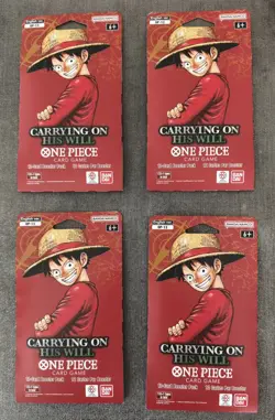 One Piece OP-13 Sleeved Booster Packs Carrying On His Will | Lot of 4 - SEALED - Image 1