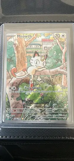 Pokemon TCG Meowth 106/094 Me02: Phantasmal Flames Full Art Holo IR English - Image 1