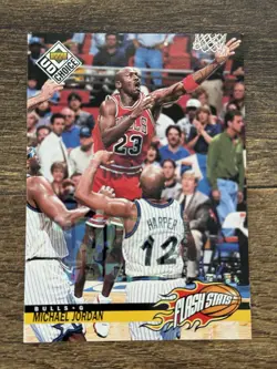 1998-99 UD Choice MICHAEL JORDAN Flash Stats CHOICE RESERVE #185 Bulls - Image 2