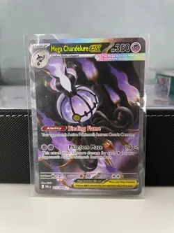 Mega Chandelure Ex Pitch Black Sir Pokemon Card English 115/084 - Image 3