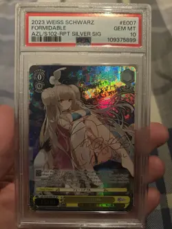 Weiss Schwarz Azur Lane Formidable AZL/S102-E007SP Silver Signature Eng PSA10 - Image 1