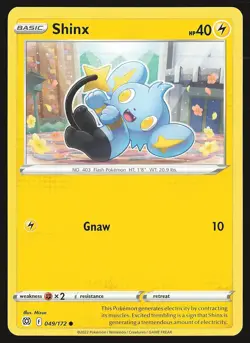 SWSH09: Brilliant Stars Shinx #049/172 Common Pokemon Card - Image 1