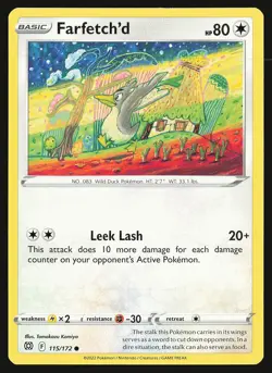SWSH09: Brilliant Stars Farfetch'd #115/172 Common Pokemon Card - Image 1