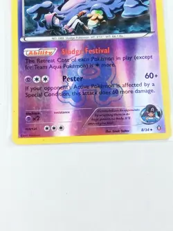 Team Aquas Muk 8/34 Double Crisis Reverse Holo Rare Pokemon Card 2015 - Image 3