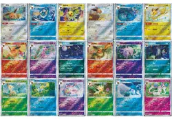 Pokemon TCG Star Holo Eevee Evolution (18 Card Full Set) Gem Pack Vol. 2 Chinese - Image 1