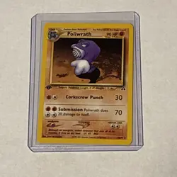 Poliwrath 28/75 1st Edition Neo Discovery Rare Non-Holo Vintage Pokemon Card - Image 1