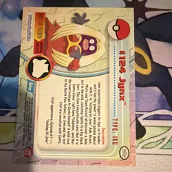 Topps Jynx #124 Pokemon Topps TV Animation Edition EN Pokemon TCG Card - Image 2