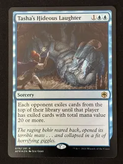 1x MTG Tasha's Hideous Laughter (Foil) - (AFR) #78 - Magic the Gathering - Image 1