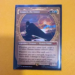 Wizards of the Coast MTG Aragorn, the Uniter 0317 Foil Borderless Mythic EN LTR - Image 1