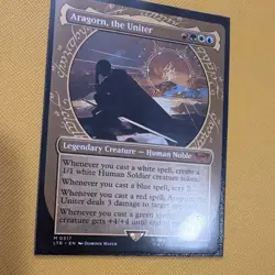 Wizards of the Coast MTG Aragorn, the Uniter 0317 Foil Borderless Mythic EN LTR - Image 2