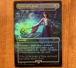 Yuna’s Holy Magic, R 1868, NM Foil, MTG Final Fantasy Secret Lair Grimoire - Image 1