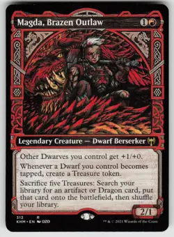 Magda, Brazen Outlaw (Showcase) 312 Rare Kaldheim Magic: The Gathering Near Mint - Image 1