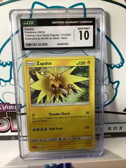 Zapdos 012/034 Trading Card Game Classic Holo CGC Gem Mint 10!!!!!!! - Image 1