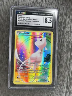 CGC 8.5 Mew 2016 Black Star Promos XY110 Pokemon Card - Image 1